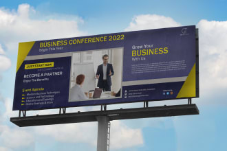 design excellent banner, billboard, yard sign, signboard, signage and shop sign