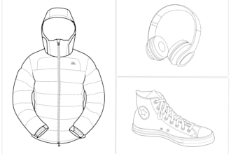 draw vector line art illustration for you
