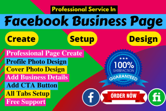 do facebook page creation, setup, and design properly