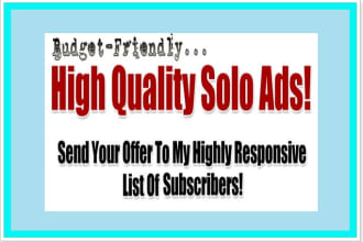 blast and create a unique solo ad for your website blog product or service