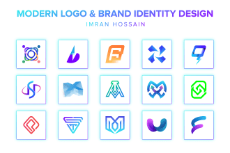 design modern initial letter logo and brand guidelines