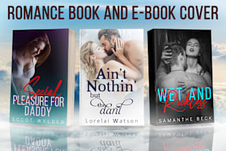design erotic, romance and adult book cover or ebook cover