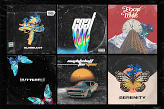 design unique music album cover art no ai