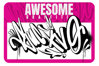 draw graffiti tag or sprayed tag logo