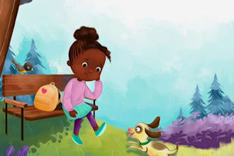 create black african american children book illustrations