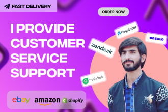 provide customer support for shopify, ebay, and amazon store