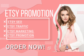 do viral etsy promotion  marketing seo boost traffic sales  and shop listing