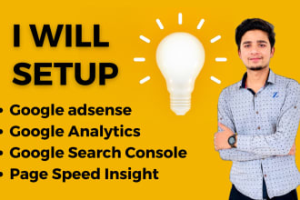 setup google adsense account and search console for website