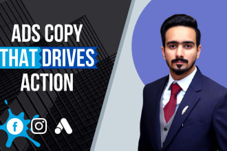 write facebook, google, insta ads that drives conversions