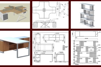 design your all type of 2d and 3d furniture