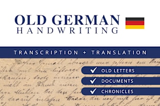 transcribe and translate german handwritten letters and notes