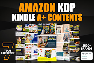 design and upload a plus content for amazon kdp, kindle