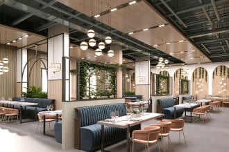design 3d of restaurant