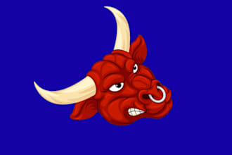 design outstanding bull logo with express delivery