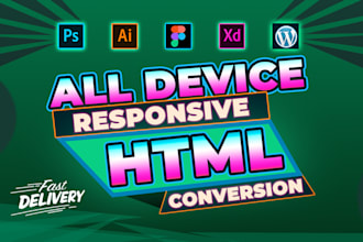 convert psd to html, psd to wordpress, figma to html, psd to bootstrap