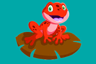 make an amazing frog logo design with free vector file
