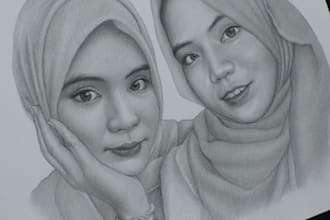 draw a realistic pencil portrait from your photo