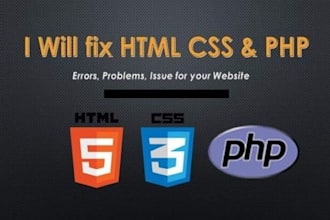bug fixing PHP, laravel, wordpress mysql, CSS, HTML, js