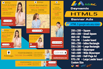 design dynamic animated HTML5 banner ads