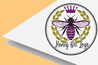do incredible wonderful honey bee logo for your company