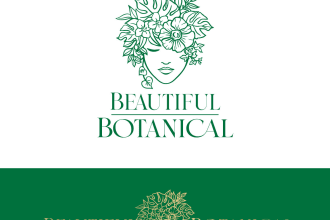 make a botanical logo design for you