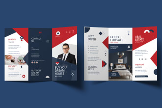design clean, event, political, medical, school trifold brochure or leaflet