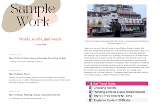 write travel and leisure content