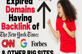find super expired domains having DR da 90 links