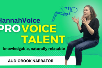 narrate an audiobook, story, animation with sound effects