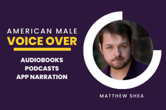 record a professional north american male voice over