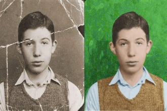 perfectly repair and restore old antique photo in photoshop