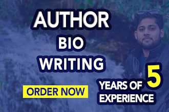 write amazing author biography for you that attracts