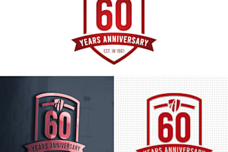 do an anniversary logo design with fast delivery