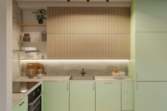 do unique kitchen design and rendering