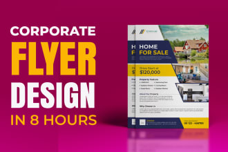 design professional real estate flyers for marketing and business