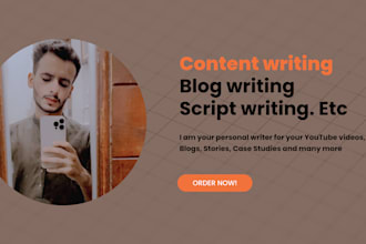 content writer, article, case study, blog, story script news story and rewriting