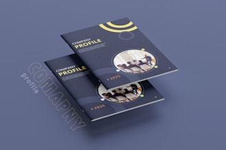design modern product catalog or company profile in canva or indesign