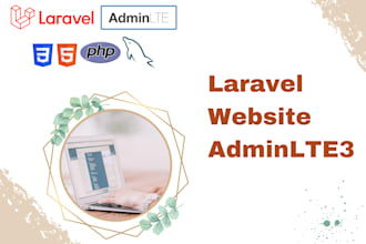create a simple website laravel with adminlte