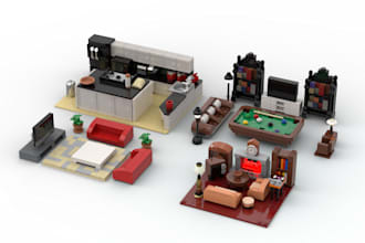 make lego interior designs
