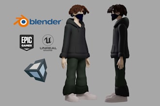 do 3d modeling character for you