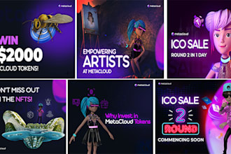design creative social media, post, banner ads