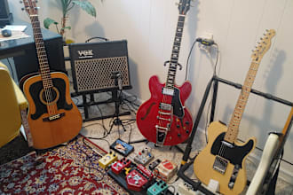 play acoustic or electric guitar on your indie or folk song
