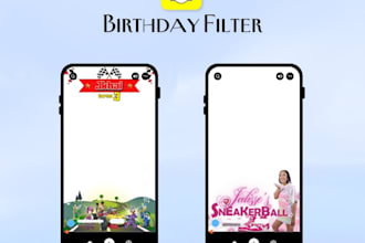create custom snapchatfilter for birthday party