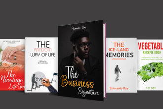 design premium book cover design and ebook cover design for amazon kdp