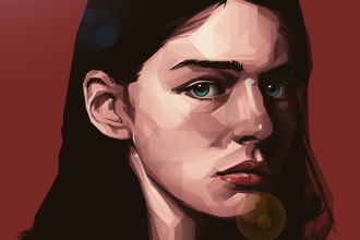 turn your portrait into semirealistic stylize vector art