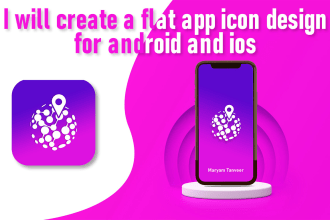 design flat app icon for android and ios