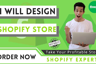 design shopify store or e commerce store with dropshipping