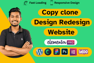 copy, clone,duplicate or redesign wordpress website using elementor pro