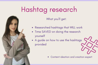 provide a list of hashtags for your instagram profile