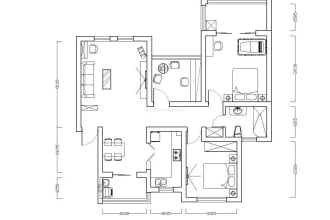 redraw floor plan in autocad, cad or dwg